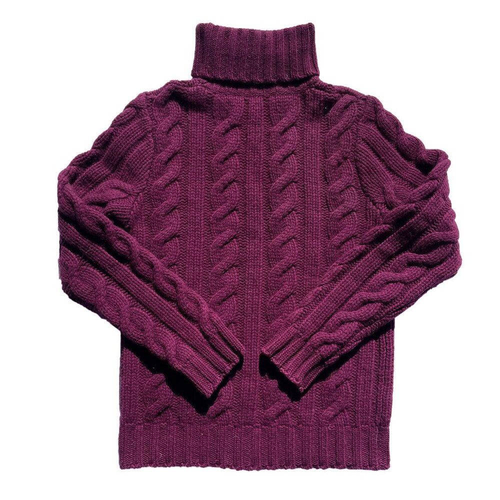 Ralph Lauren Cashmere Wool Cable Knit High Neck Sweater